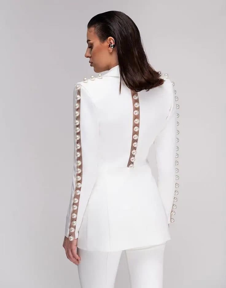 Pearl Luxe Tailored Blazer